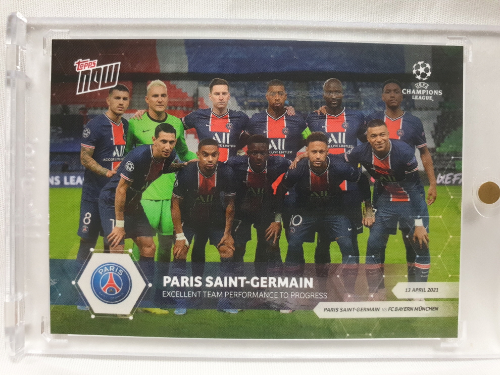 2021 TOPPS NOW 탑스 나우 PSG 파리 생제리맹 네이마르 음바페 팀 단체 사진 UEFA 챔스 챔피언스 리그 축구 카드