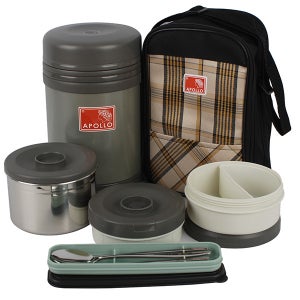 국산 아폴로 대용량 보온도시락 APL1600 수능도시락 보온밥통 죽통 국통 학생 직장인 도시락통
