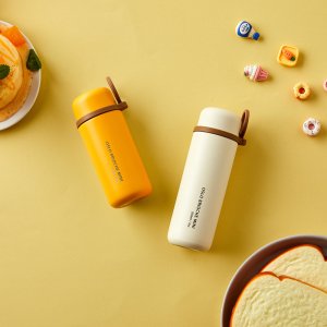 오슬로 브리오슈 미니 텀블러 스텐 보온 보냉 가벼운 소형 초등학생 물통 150ml, 옐로우