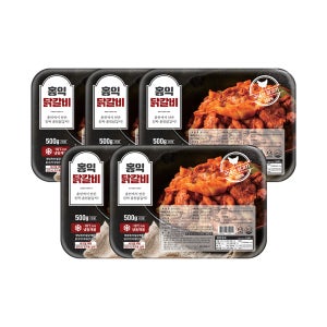 홍익상회 춘천 홍익 닭갈비 국내산 닭고기 캠핑 음식 500g, 5개