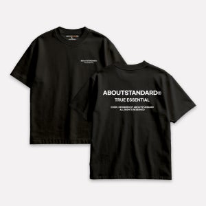 어바웃스탠다드 트루에센셜 코튼 그래픽 반팔 티셔츠