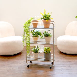 이동식 3단 철제 화분선반 식물선반 틈새 트롤리 정리대 진열대 거치대 L