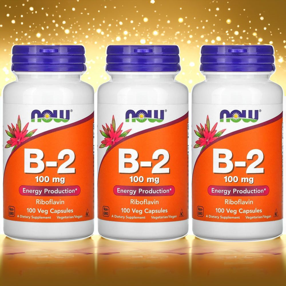 나우푸드 리보플라빈 <b>비타민</b> B 군 <b>B2</b> 역할 효능 100mg 100캡슐 3병
