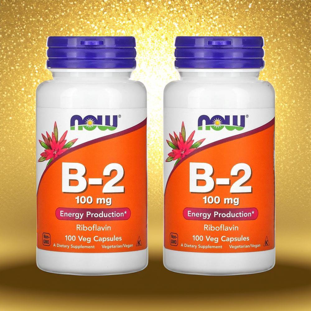 나우푸드 리보플라빈 <b>비타민</b> B 군 <b>B2</b> 역할 효능 100mg 100캡슐 2병