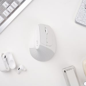 지클릭커 오피스프로 버티컬 도톰스콘 OP80 무소음 블루투스 무선마우스 화이트