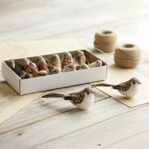 종달새 모형 한박스 참새 장식인형 가드닝 소품 12마리