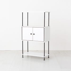 이지보 선반수납장 62x31x107, 4단, 화이트 4741.9243