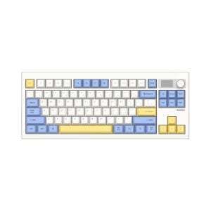 앱코 AS87 저소음 유무선 게이밍 기계식 텐키리스 키보드 화이트, 조약돌 슈팅 스타축