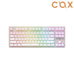 COX CK480 교체축 게이밍 기계식 키보드 청축 화이트