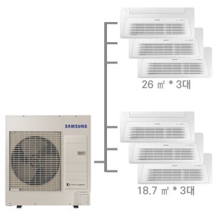 삼성 가정용 무풍 시스템 에어컨 6실, 134.1㎡, 단배관