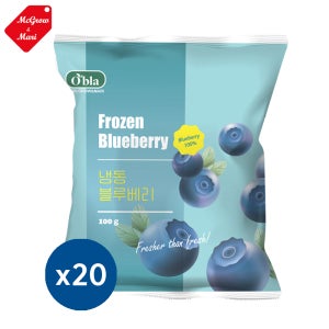 맥그로우앤마리 수입 과일 소포장 냉동 블루베리 (칠레산) 100g x 20