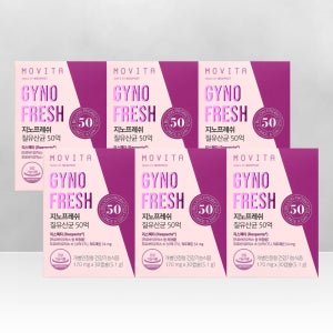 모비타 50억 지노프레쉬 질유산균 리스펙타 임산부 장건강 여성 영양제 30캡슐, 6개