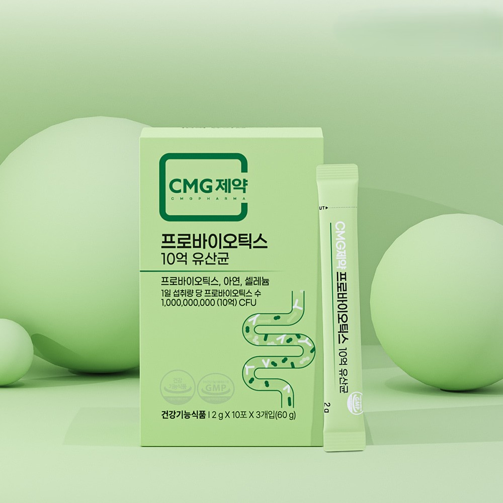 CMG제약 프로바이오틱스 10억 유산균 대사 <b>과민성 대장</b> 유산균 2g 30포, 1개