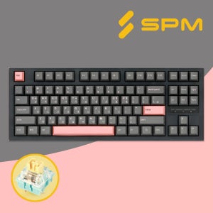 SPM PL87A 기계식키보드 다크올리비아, 바다소금축, 47g