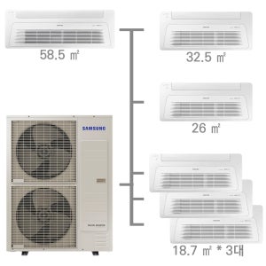 삼성 가정용 무풍 시스템 에어컨 6실, 173.1㎡, 단배관