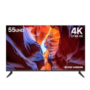 55형 UHD TV 제로베젤 스탠드형 슬림 디자인 고객 직접설치 대형 스마트 텔레비전