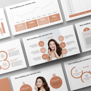 PPT 템플릿 뷰티 브랜드 화장품 회사소개서 제품소개서 제안서 비즈니스 발표자료 디자인