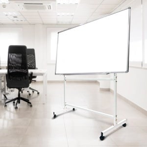 대형 화이트보드 이동형 화이트보드 스탠드 포함 2400x1200 사무용 보드