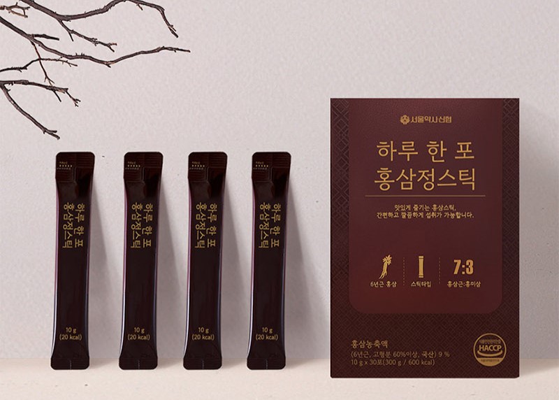 서울약사신협 <b>6년근</b> <b>홍삼정스틱</b> <b>홍삼</b>액 <b>10g</b> 30포 영양보충