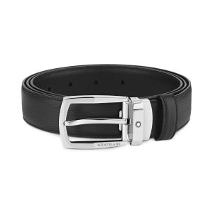 몽블랑 블랙 30mm 레더 벨트 MB116706 (요청시 선물포장 및 쇼핑백 제공)