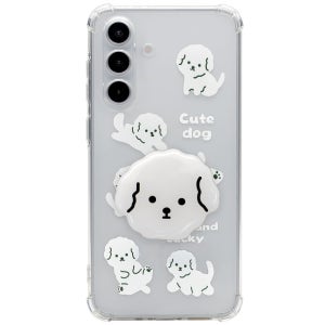 스마트톡 캐릭터 투명 젤리 케이스 강아지, 갤럭시 버디4
