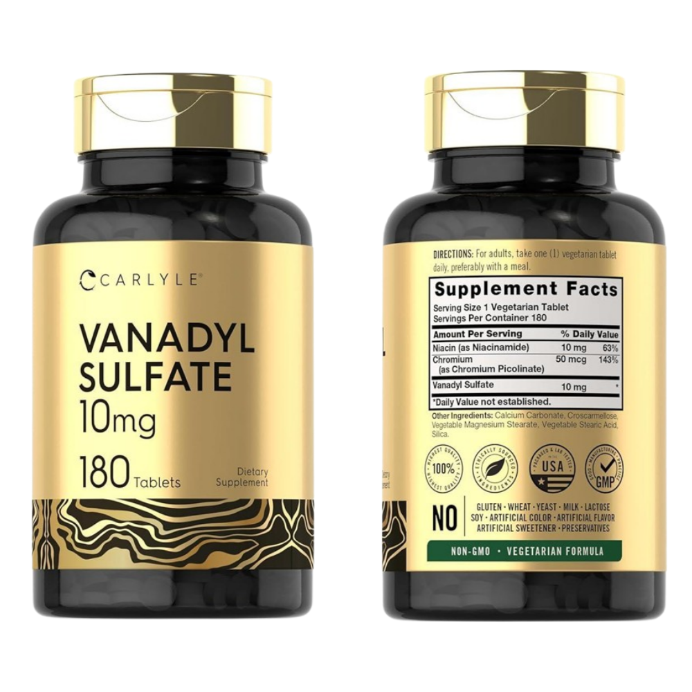 칼라일 바나딜 설페이트 <b>바나듐</b> 바나디움 10mg 크로뮴 180정 니아신 나이아신