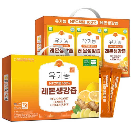더존건강 유기농 NFC착즙 100% 레몬생강즙 18포