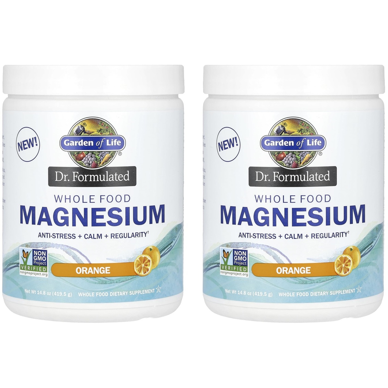 가든오브라이프 <b>닥터 포뮬레이티드 홀푸드 마그네슘 오렌지</b> 419.5g (2개세트)