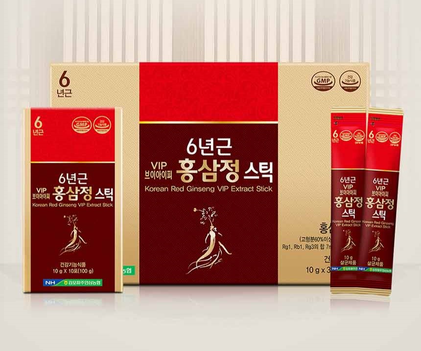 김포파주인삼농협 <b>6년근</b> VIP <b>홍삼정스틱</b> <b>홍삼</b>액 <b>10g</b> 30포 영양보충