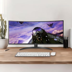LG 34WP65C 울트라와이드 게이밍 모니터 86~87cm(34인치) 3440x1440 WQHD 21 대 9 HDR 160Hz 1ms MBR 300cd 멀티태스킹 스피커 내장
