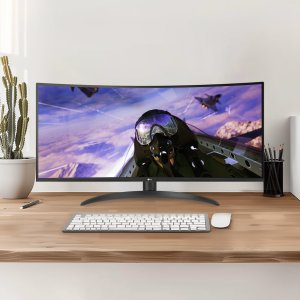 빅히트상품 LG전자 울트라와이드 모니터 86~87cm(34인치) WQHD 300cd 높이조절 커브드 게이밍 컴퓨터 모니터