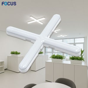 포커스 LED 십자등 등기구 90w 주광색 흰빛