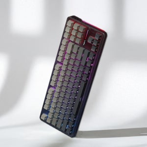 독거미 F87 Pro 기계식 키보드 AULA 아우라 블랙 하우징, 다크그레이 키캡+골드축