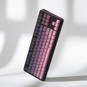 독거미 F87 Pro 기계식 키보드 AULA 아우라 블랙 하우징, 블랙핑크 키캡+Kailh 스마트축