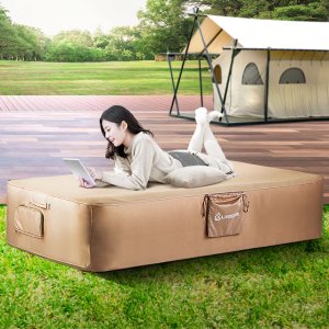 에어침대 자충매트 휴대용매트리스 텐트 경량에어매트 야외 웨이브블럭에어매트 40cm 싱글