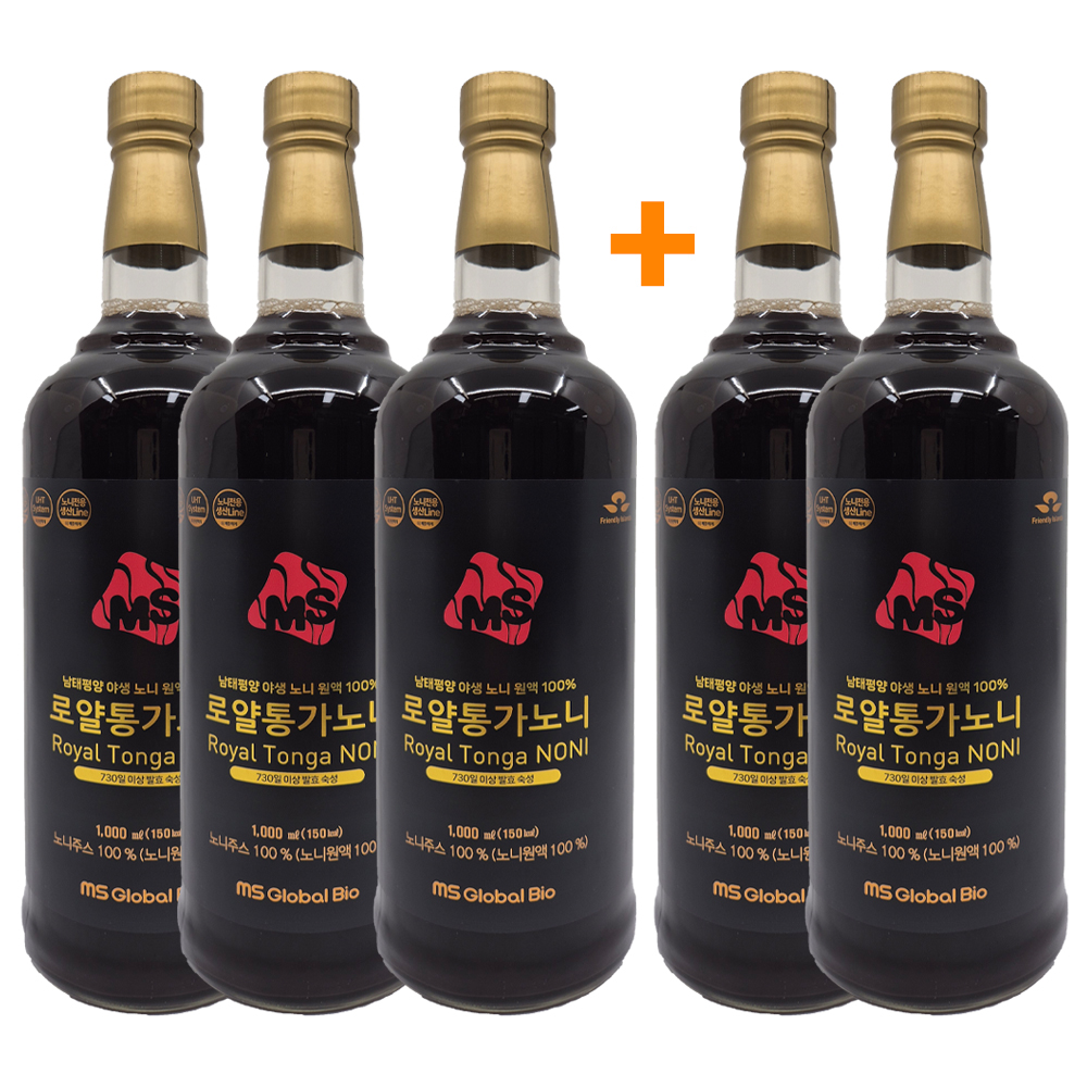[3+2이벤트] 로얄통가<b>노니</b> 1000㎖ x 3+2병 / 총 5병 / 730일이상 자연발효숙성 <b>노니</b>원액