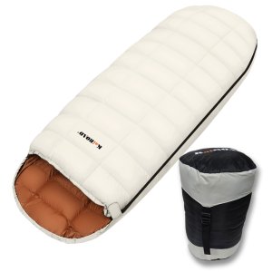 덕다운 넉넉한 충전재 1600g 더넓게 캠핑 오리털 침낭