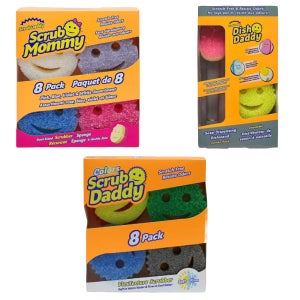 스크럽 마미 대디 수세미 8개 세트 디쉬대디 클리닝 스틱 번들 리필