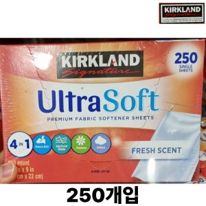[커클랜드] 울트라소프트 섬유유연제 시트 250매 건조기 전용 시트형