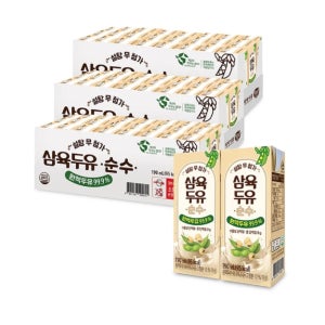 삼육 두유 순수 190ml x 24 x 3박스 아침대용 고소한