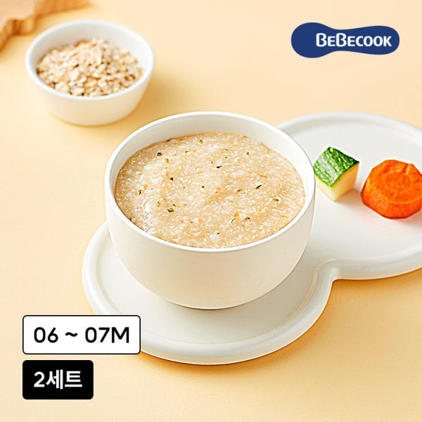 [베베쿡] 중기1단계 시판이유식 정기식단 6-7개월 2세트(160g x 4팩)