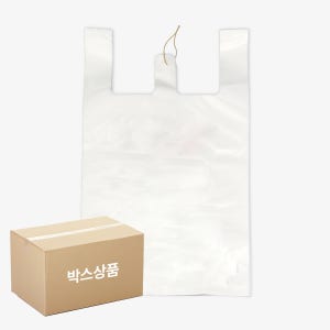 배달 배민 요기요 배민상회 치킨 도시락 족발 손잡이 비닐봉투 흰색 25L, 100매, 5개