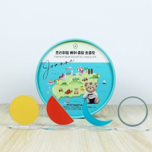 제주도 테디베어 프리미엄 종합 초콜릿 18개입 다크맛 천혜향 화이트초콜릿맛 여행선물 기념품