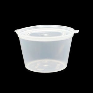 슬라임통 100ml (50개) 원터치 소스 소분 나눔반찬 젓갈 양념 캡핑 원형 일체형 통
