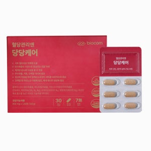 바이오컴 혈당관리엔 당당케어 바나바잎 추출물 가르시니아 체지방 컷팅제 120정, 1개