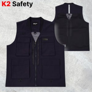 K2 세이프티 여름등산조끼 안전 작업조끼 등판메쉬 망사조끼 시원한 통기성좋은 작업복