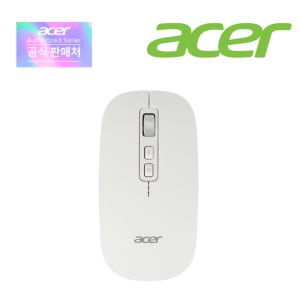 에이서 EMW211 무선 블루투스 지원 휴대용 가벼운 저소음 마우스 (화이트)