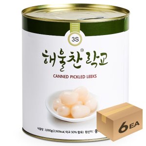 1박스) 해울찬 락교 3S 3kg x 6개입