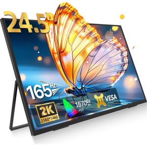 EViCiV 에비크 QHD 2.5K 165Hz (62cm ) 24.5 인치 게이밍/사무용 포터블 휴대용 모니터