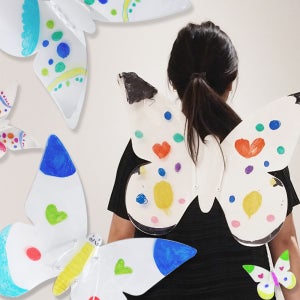 봄 나비 큰 날개 만들기 요정 투명 종이 대형 DIY 공예 색칠하기 키트 어르신 노인